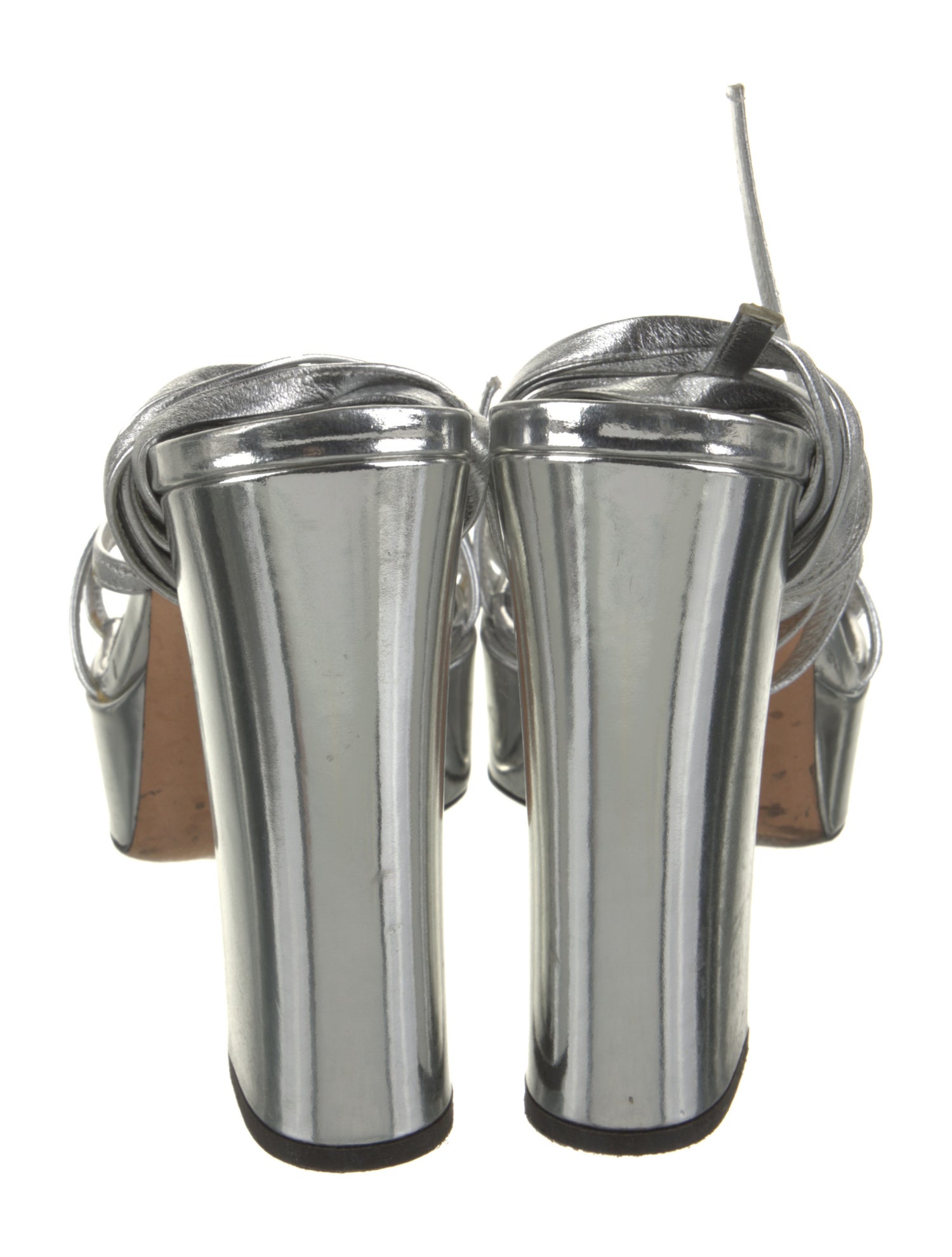 Giuseppe Zanotti Patent Leather Leather Trim Embellishment Sandals